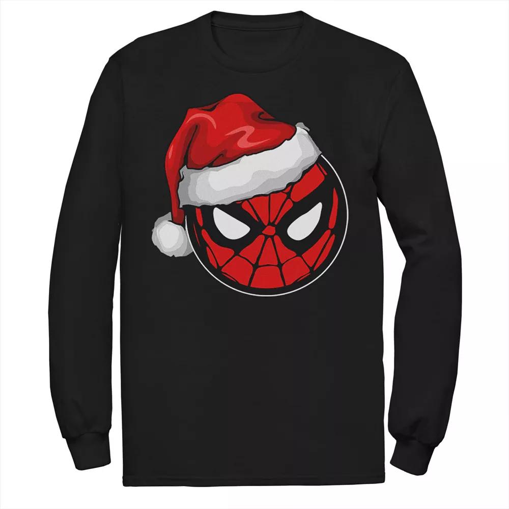 Men's Marvel Spider-Man Santa Hat Logo Tee,  Product Image