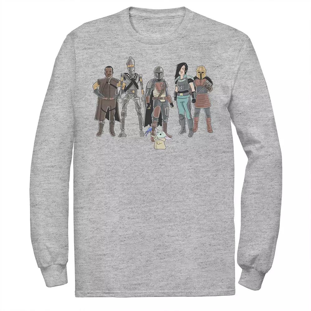 Men's Star Wars The Mandalorian Animated Character Graphic Tee, Size: Small, Athletic Grey Product Image