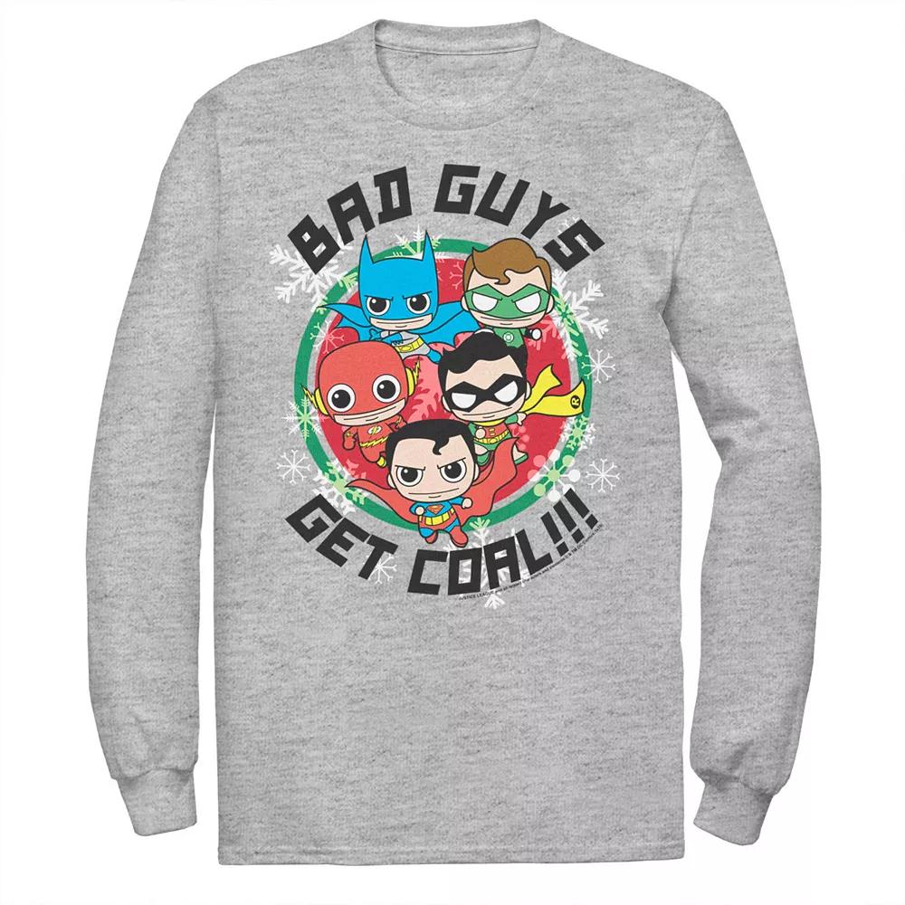 Men's DC Comics Justice League Bad Guys Get Coal Christmas Tee,  Product Image