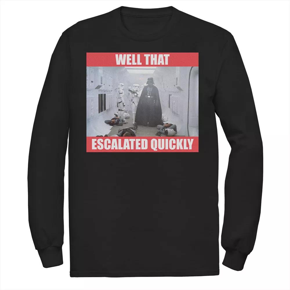 Men's Star Wars Darth Vader "Well That Escalated Quickly" Graphic Tee, Size: Medium, Black Product Image