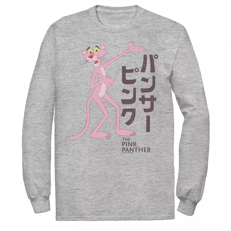 Men's Pink Panther Kanji Portrait Logo Long Sleeve Graphic Tee, Size: Large, Ath Product Image
