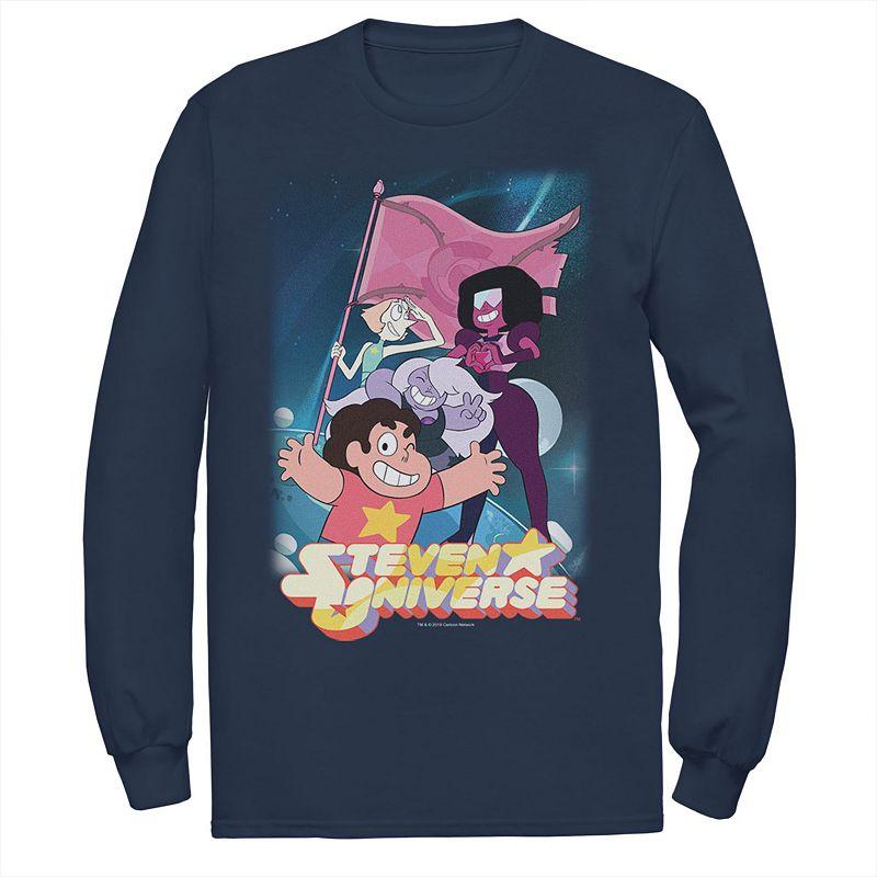 Men's CN Steven Universe Team Flag Poster Long Sleeve Graphic Tee,  Product Image
