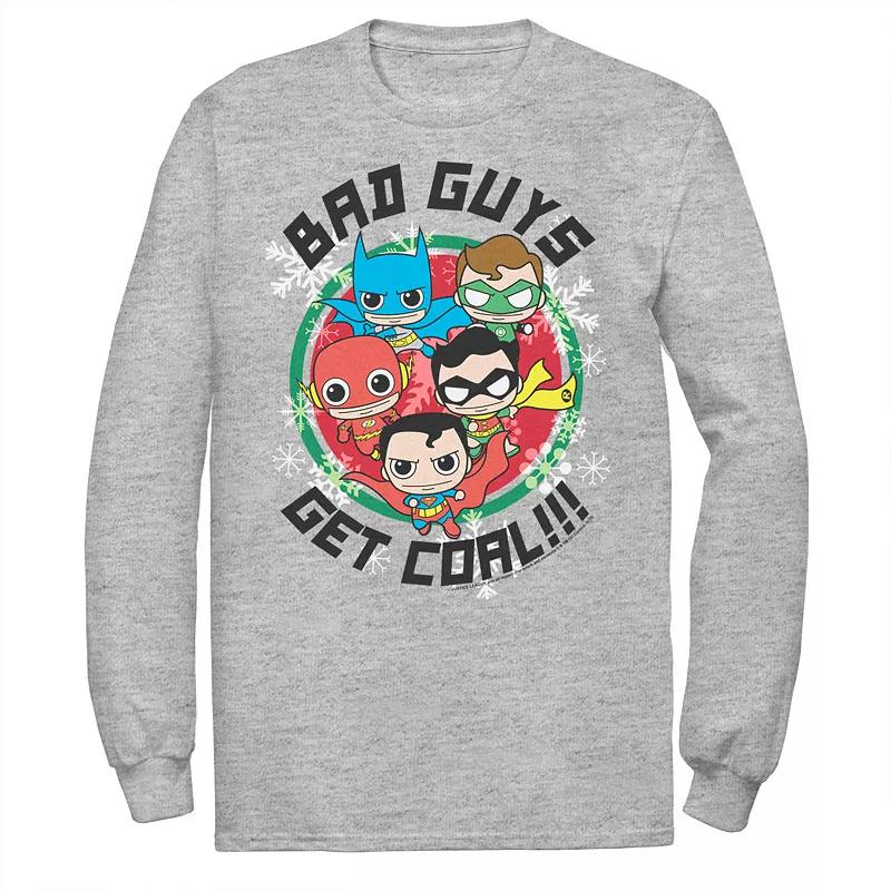 Men's DC Comics Justice League Bad Guys Get Coal Christmas Tee,  Product Image