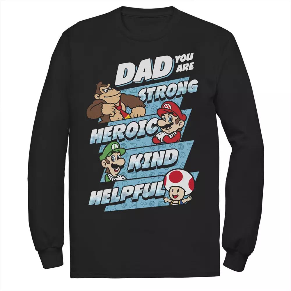 Men's Nintendo Super Mario Dad You Are Long Sleeve Tee,  Product Image