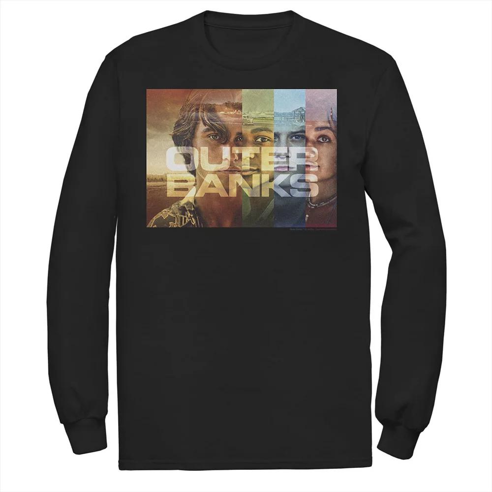 Men's Outer Banks Character Panels Poster Tee, Size: Large, Black Product Image