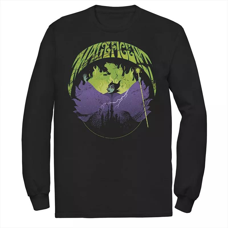 Disney's Sleeping Beauty Silhouette Maleficent Men's Rock Theme Tee,  Product Image