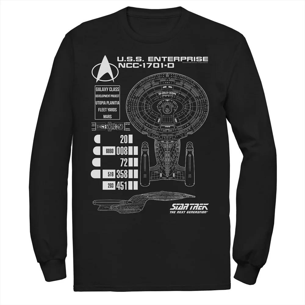 Men's Star Trek Next Generation Enterprise Chart Tee,  Product Image