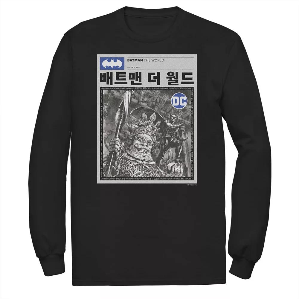 Big & Tall DC Comic Batman: The World Kanji Style News Poster Tee, Men's,  Product Image