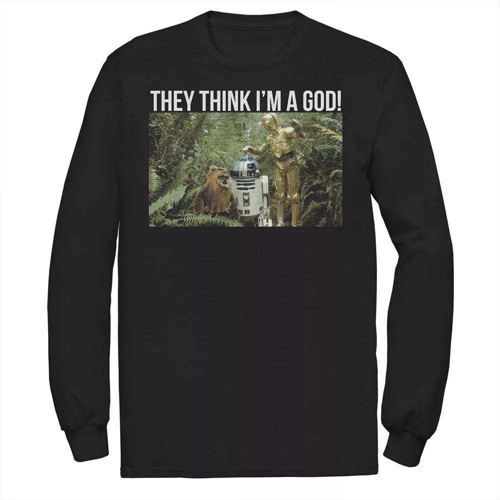 Men's Star Wars Grandpa Classic Title Logo Long Sleeve Graphic Tee,  Product Image