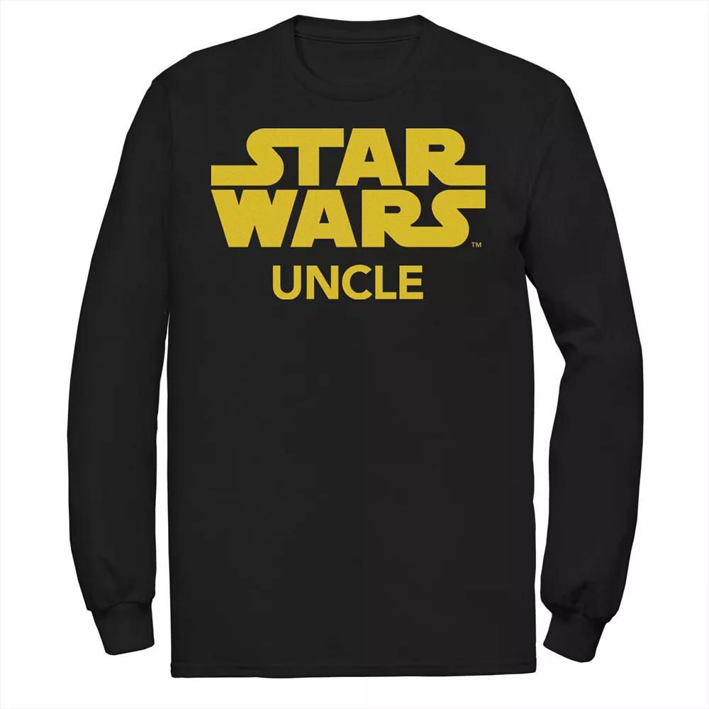 Men's Star Wars Uncle Classic Title Logo Long Sleeve Graphic Tee,  Product Image