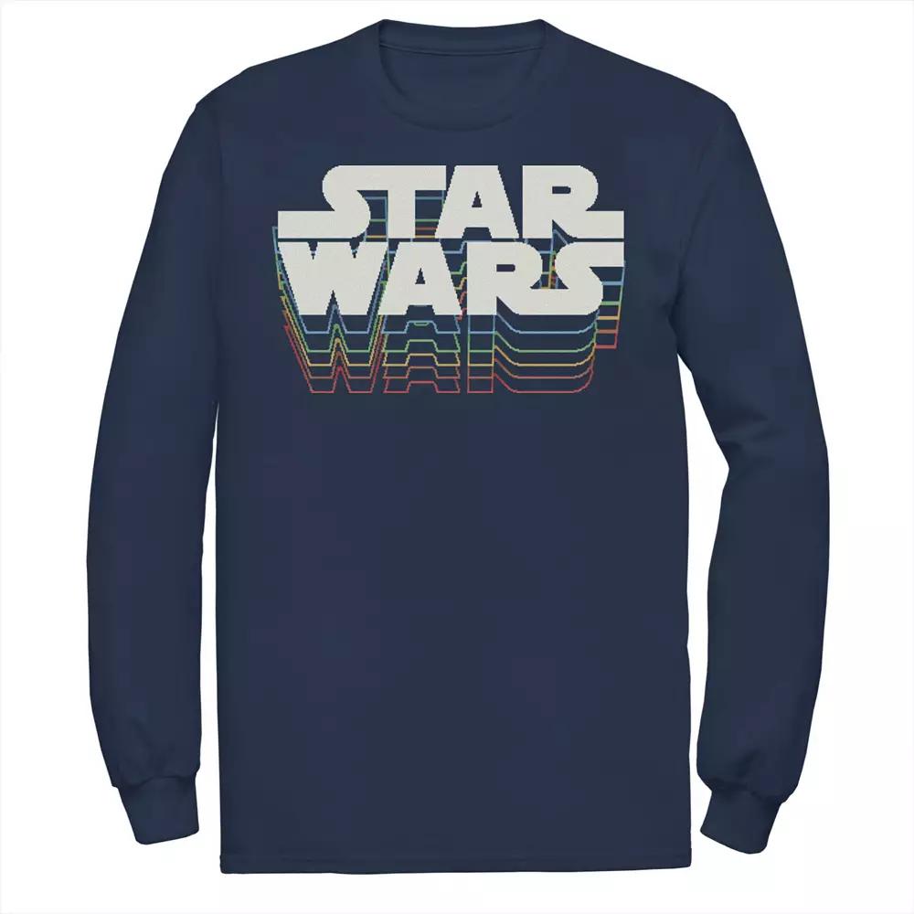 Men's Star Wars Retro Gradient Logo Tee, Size: XL, Blue Product Image