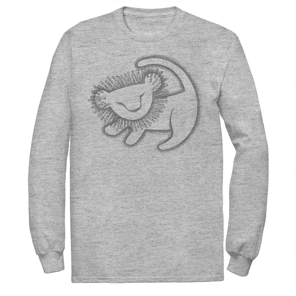Men's Disney's The Lion King Simba Cave Painting Long Sleeve Tee,  Product Image