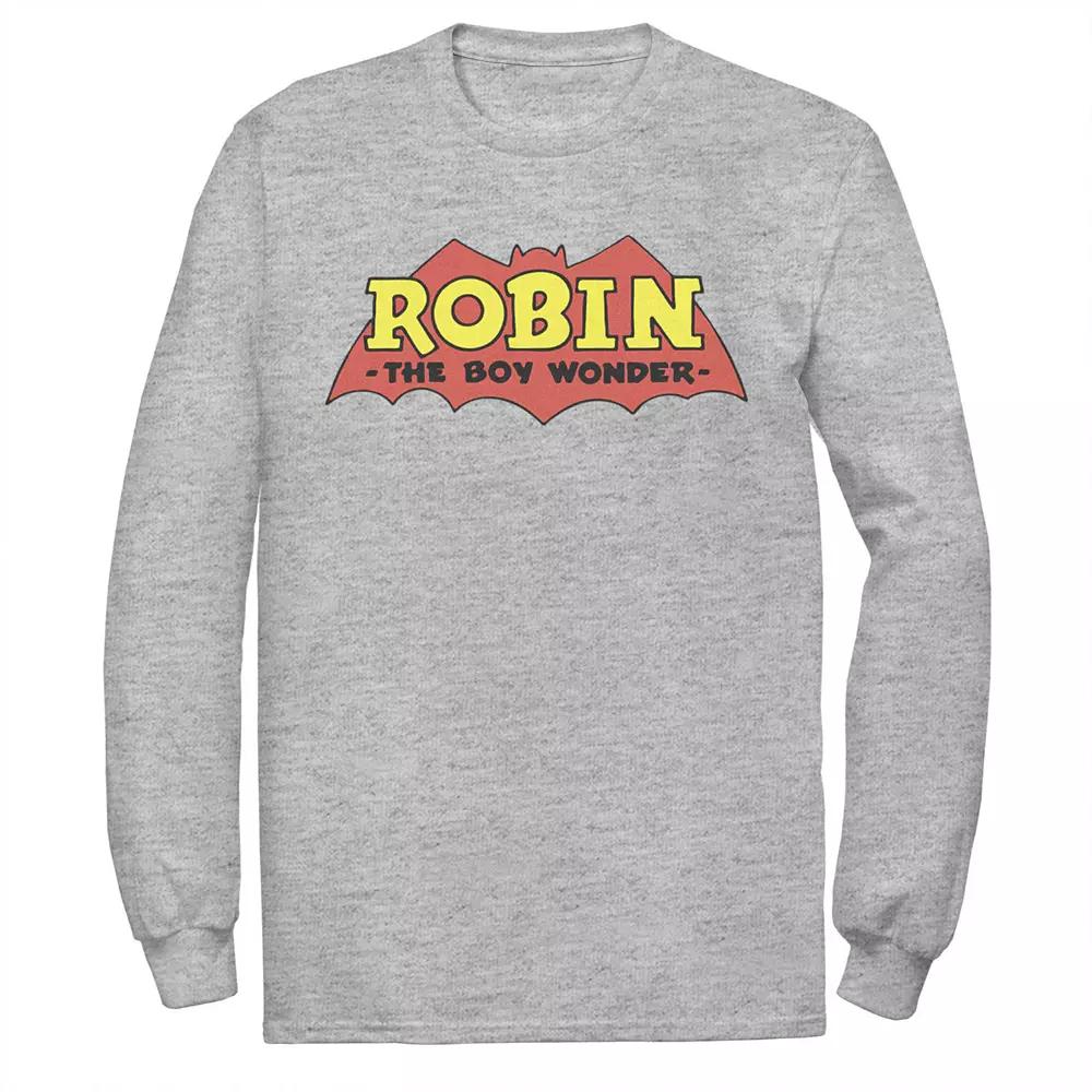 Men's DC Comics Robin The Boy Wonder Classic Logo Tee, Size: XL, Athletic Grey Product Image