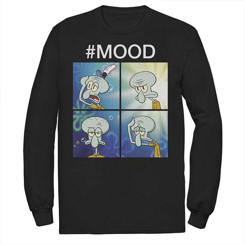 Men's Nickelodeon SpongeBob SquarePants Squidward Mood Long Sleeve Tee,  Product Image
