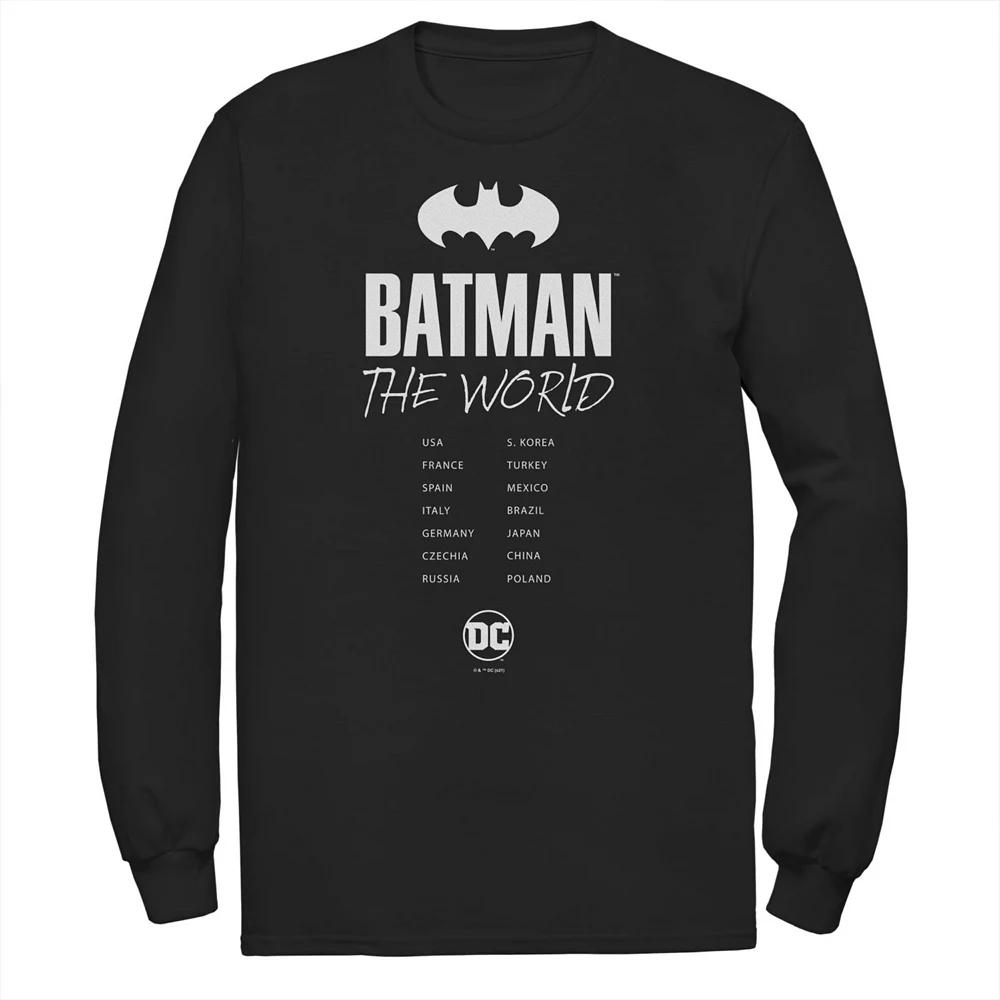 Big & Tall DC Comics Batman: The World White Bat Logo Stamp Tee, Men's,  Product Image