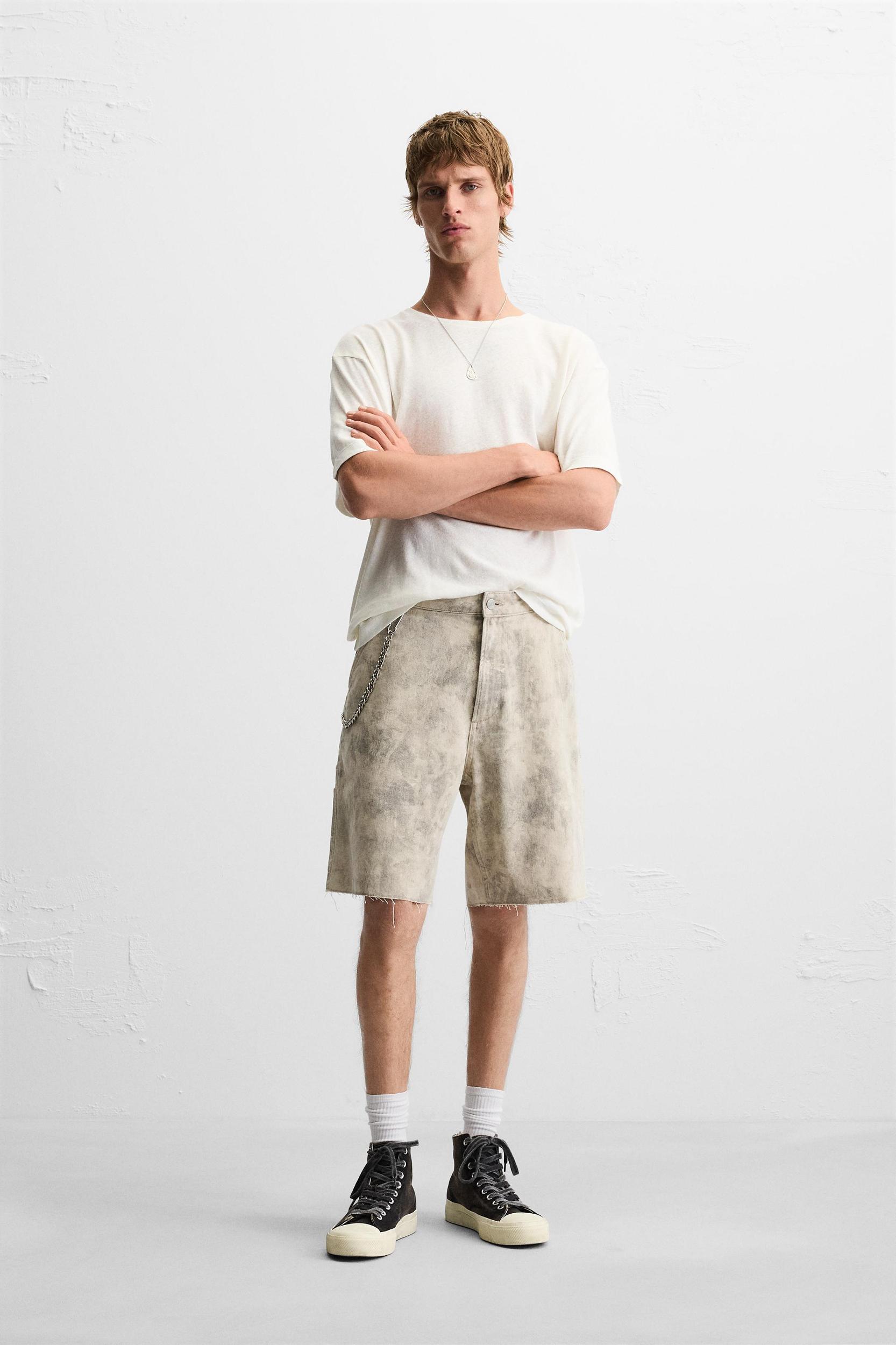ABSTRACT PRINT CARPENTER POCKET SHORTS Product Image