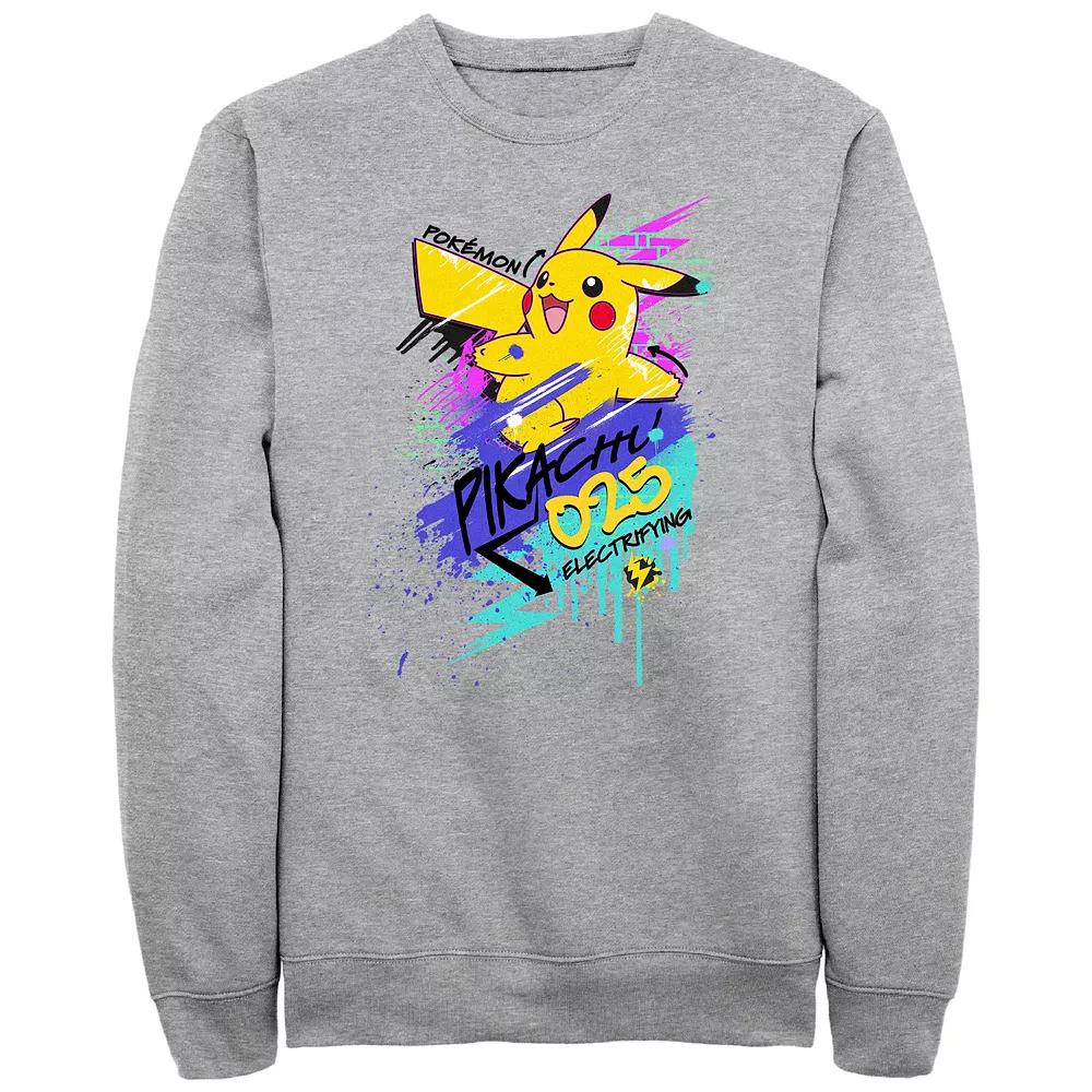 Men's Pokemon Pikachu Graffiti Fleece Sweatshirt,  Product Image