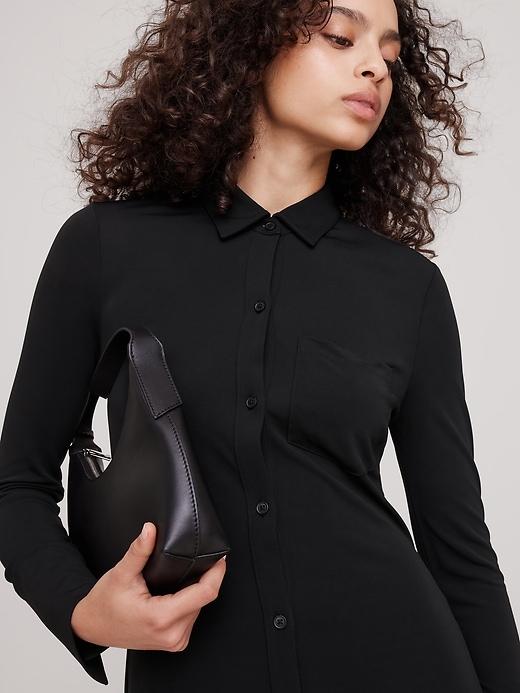 Jersey Knit Shirtdress Product Image