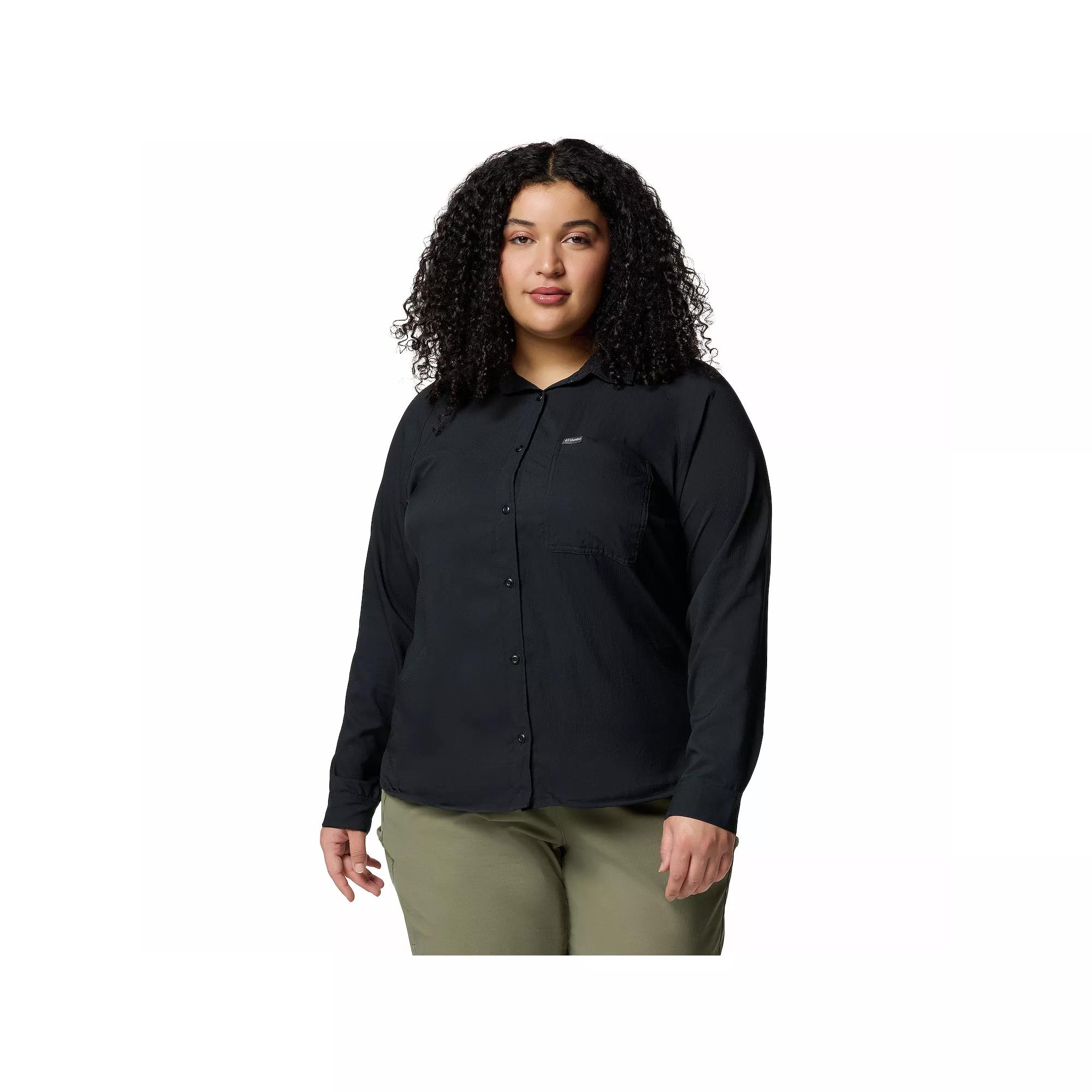 Columbia Women s Anytime Lite Long Sleeve Shirt - Plus Size- Product Image