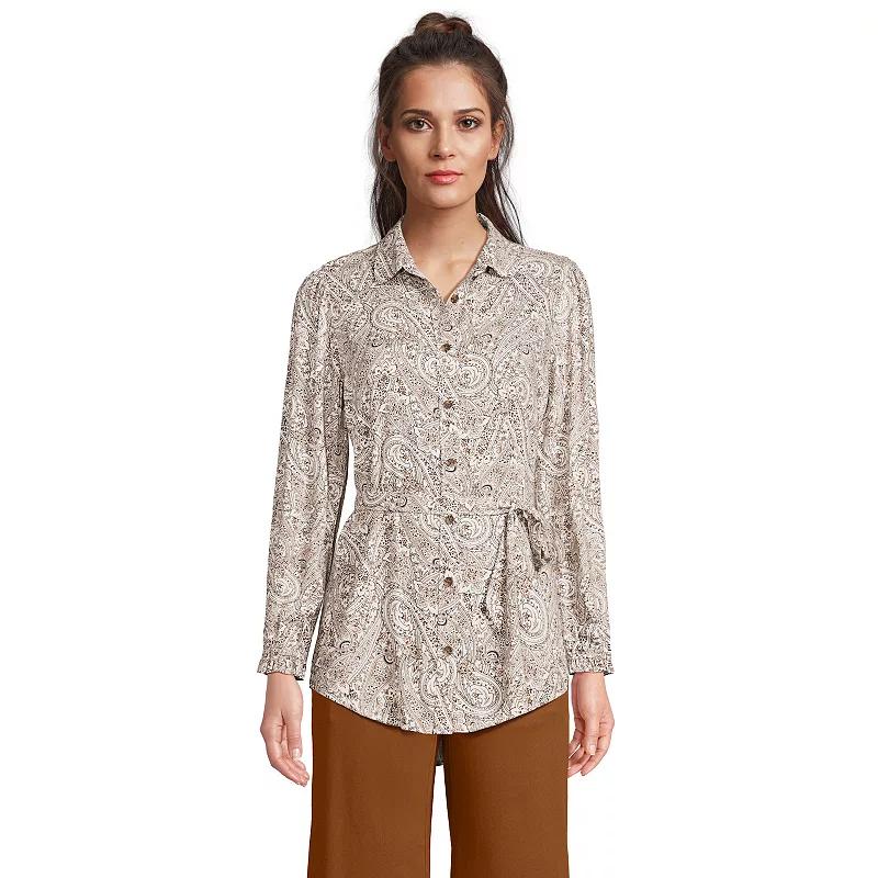 Women's Lands' End Tie Waist Shirt,  Product Image