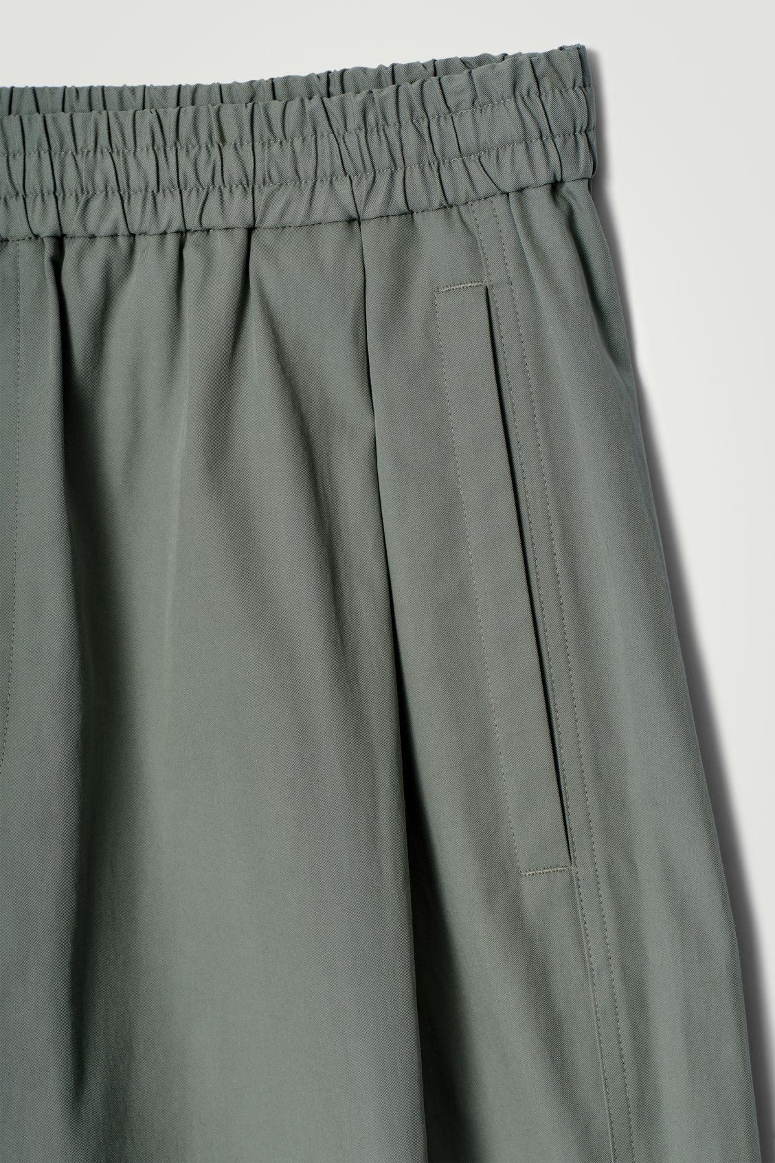 CROPPED ELASTICATED WIDE-LEG PANTS Product Image