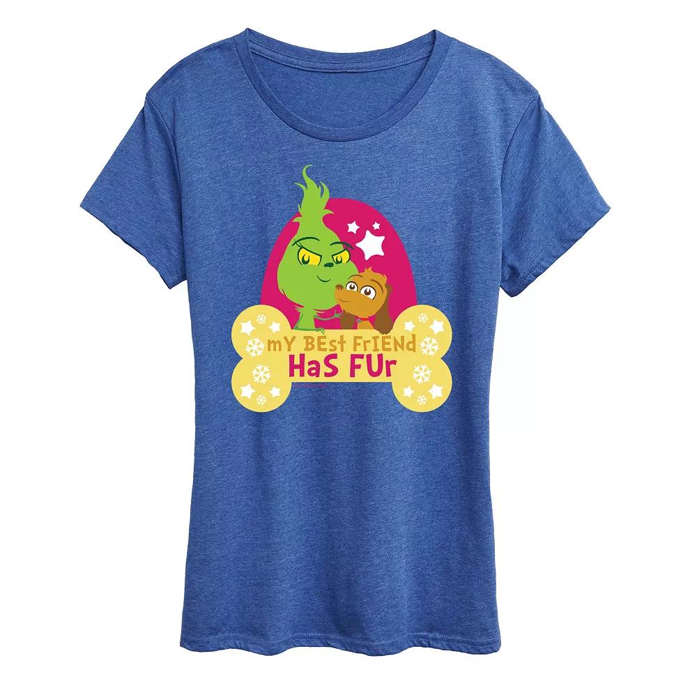 Women's Dr. Seuss Little Grinch Best Friend Has Fur Graphic Tee, Girl's,  Product Image
