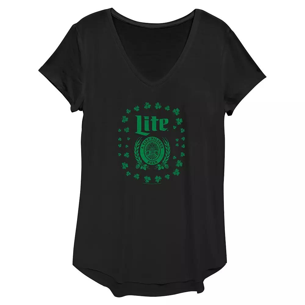 Women's Miller Lite Shamrock Logo Graphic Tee,  Product Image