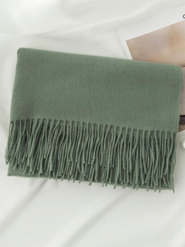 Keep Warm Solid Color Tasseled Shawl&Scarf Product Image