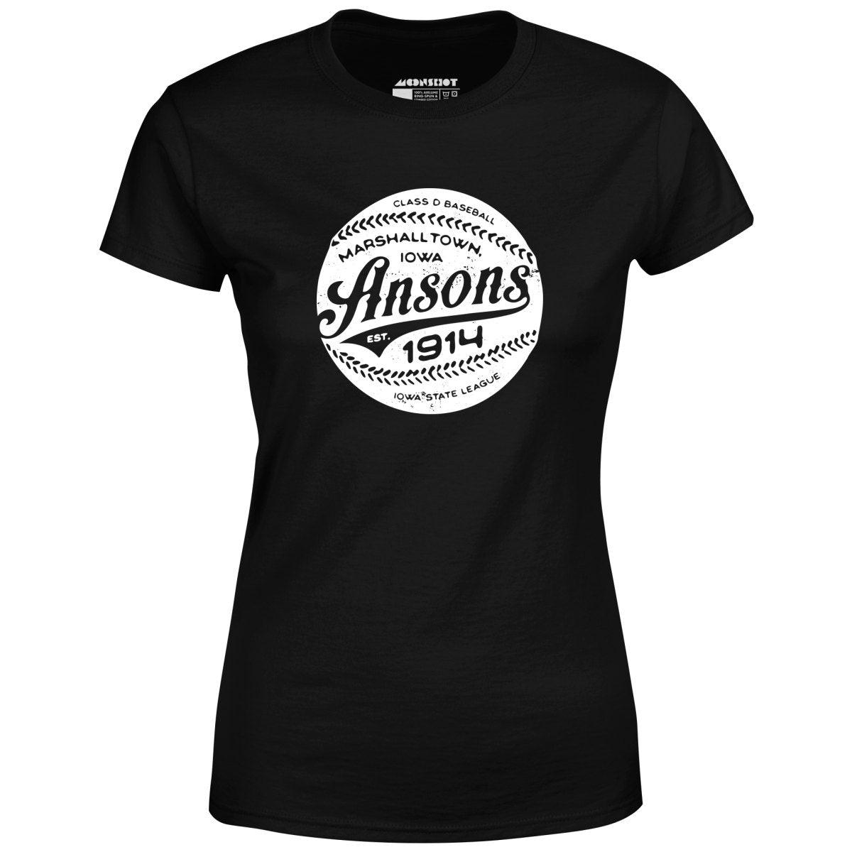 Marshalltown Ansons - Iowa - Vintage Defunct Baseball Teams - Women's T-Shirt Female Product Image