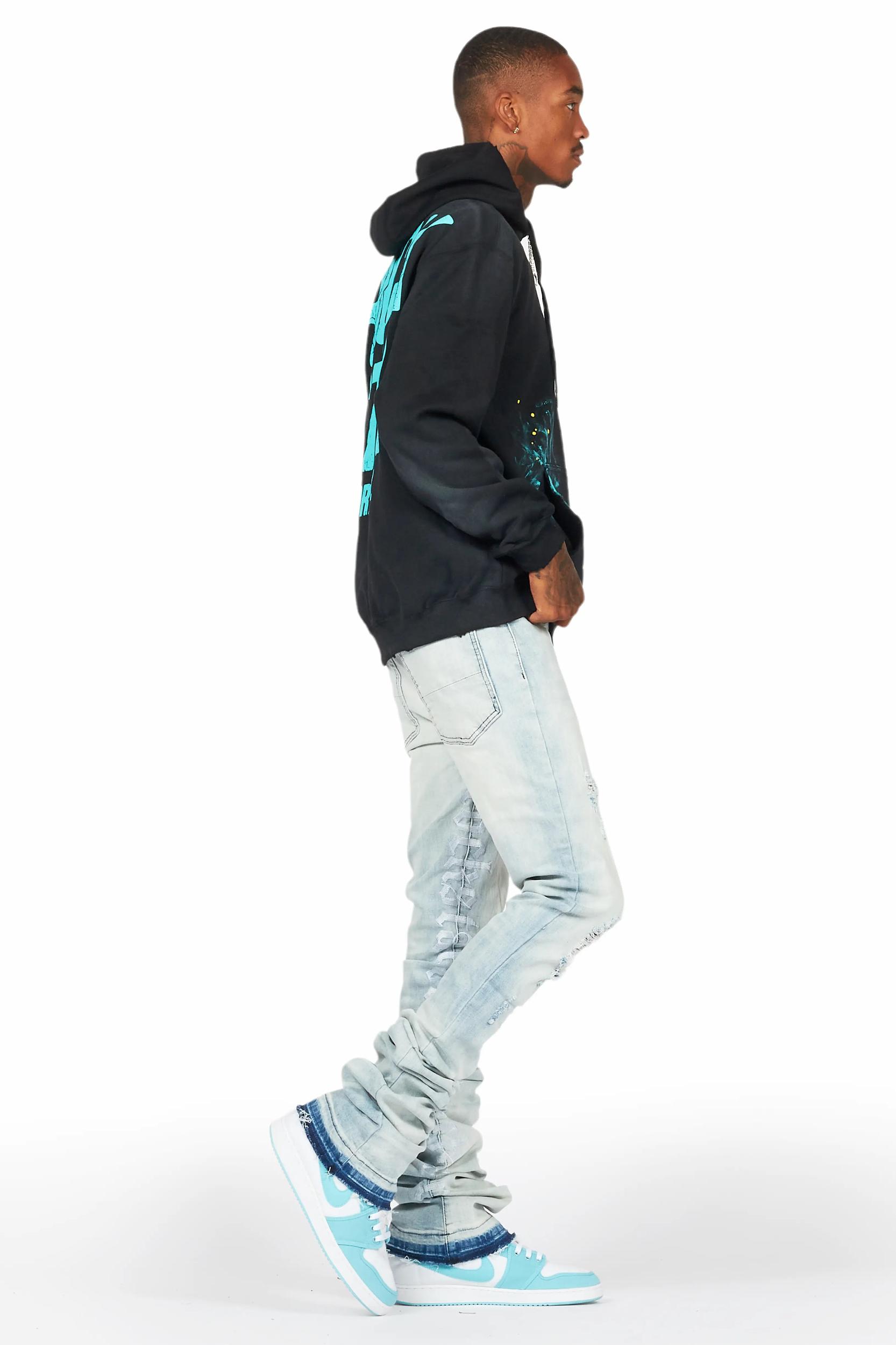 Colette Blue Wash Super Stacked Flare Jean Male Product Image