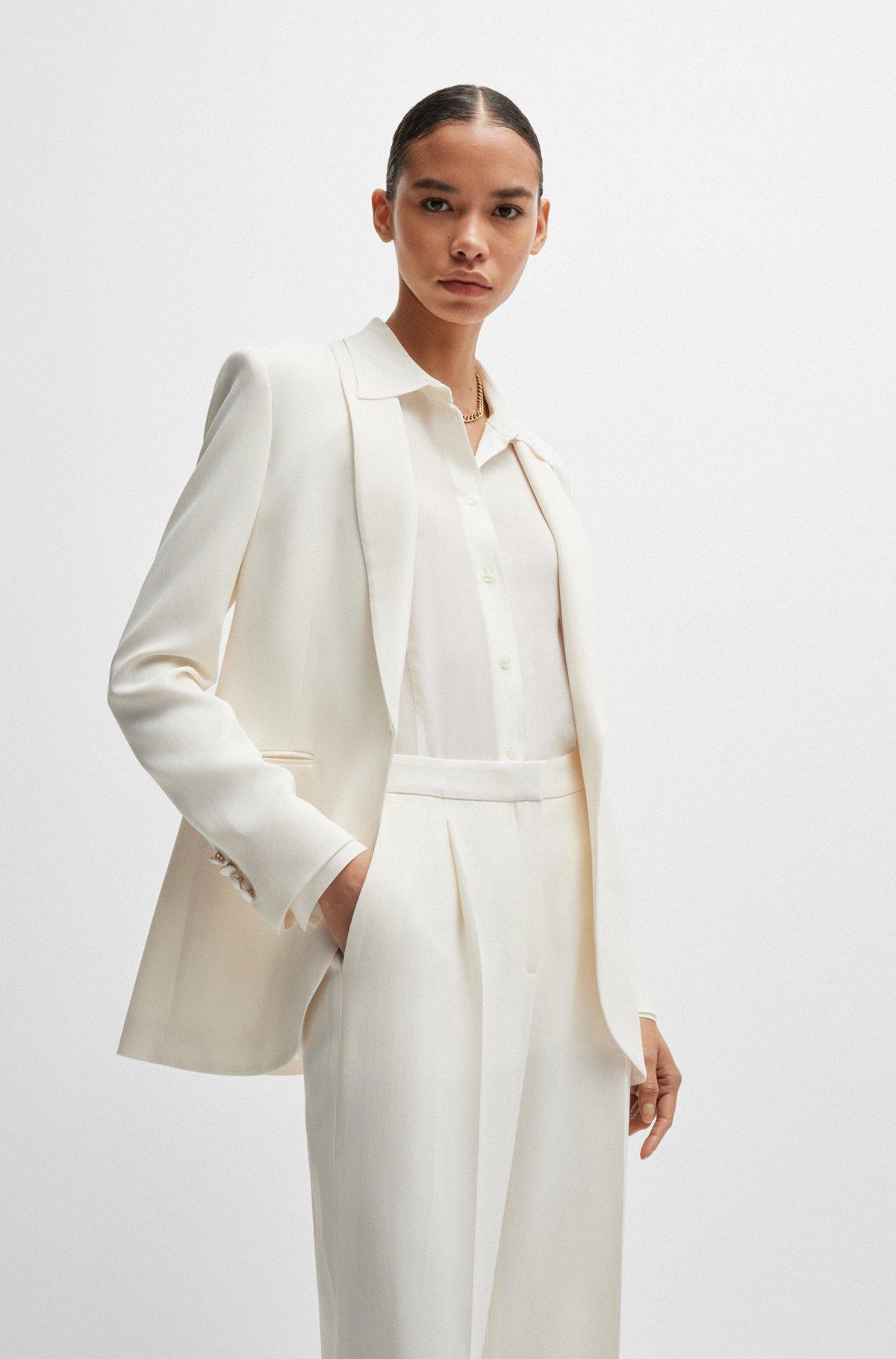 Regular-fit trousers in matte fabric Product Image