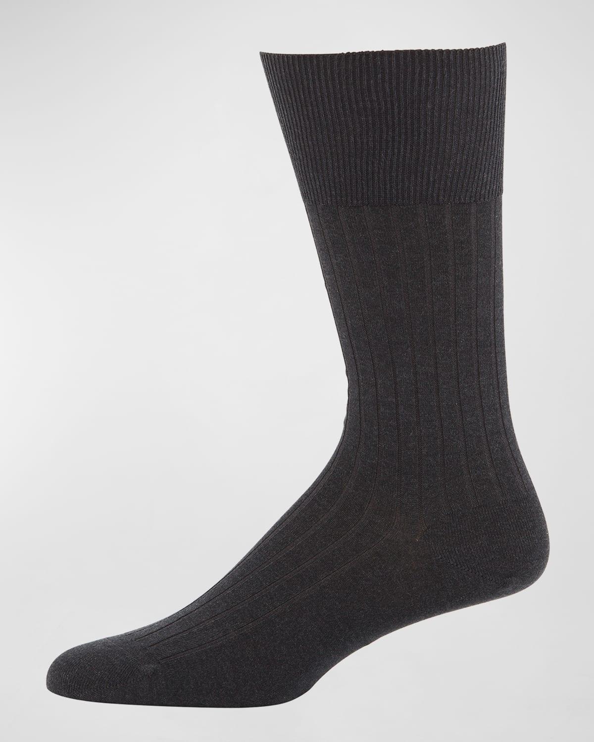 Rib-Knit Cotton Socks Product Image