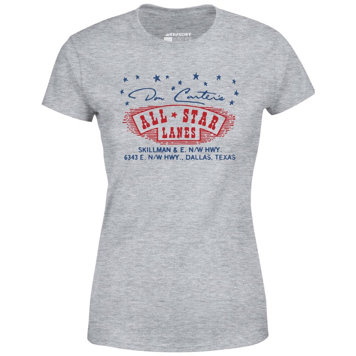 Don Carter's All Star Lanes - Dallas, TX - Vintage Bowling Alley - Women's T-Shirt Female Product Image