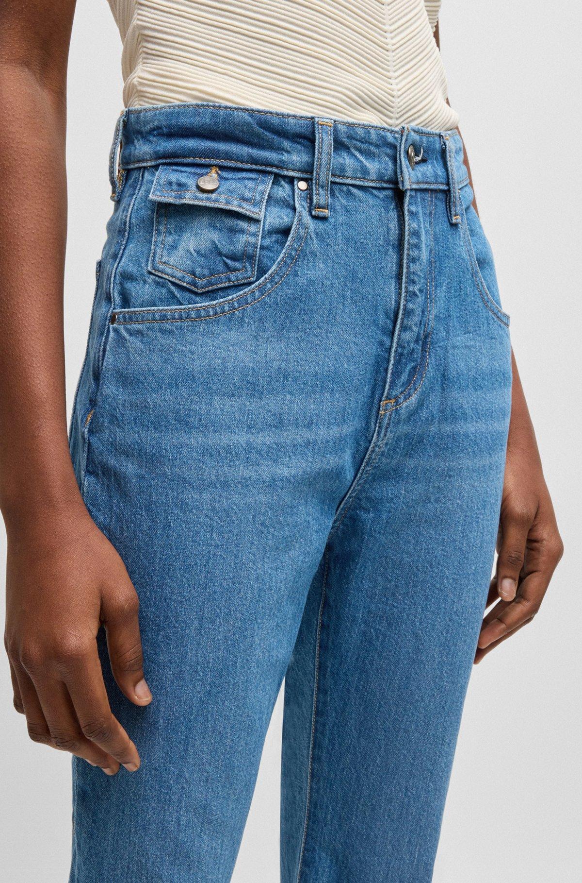 Bootcut jeans in blue comfort-stretch denim Product Image