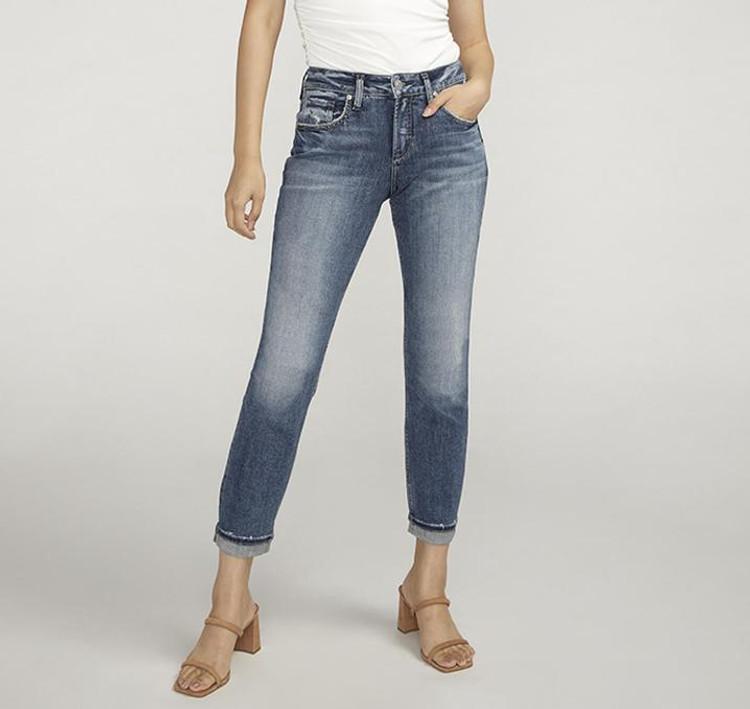 SALE Silver Jeans Co® Ladies' Boyfriend MR Slim Leg Jeans Product Image