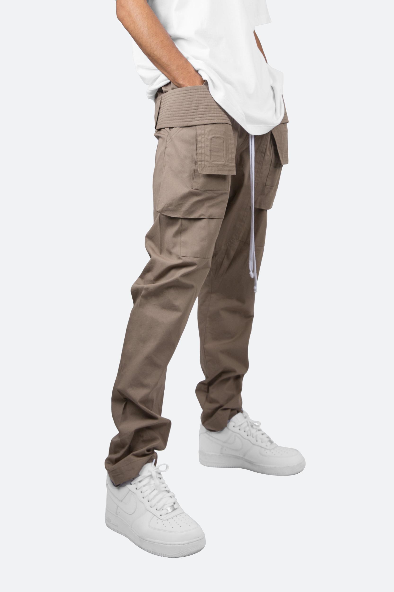Drop Crotch Cargo Pants - Stone Product Image