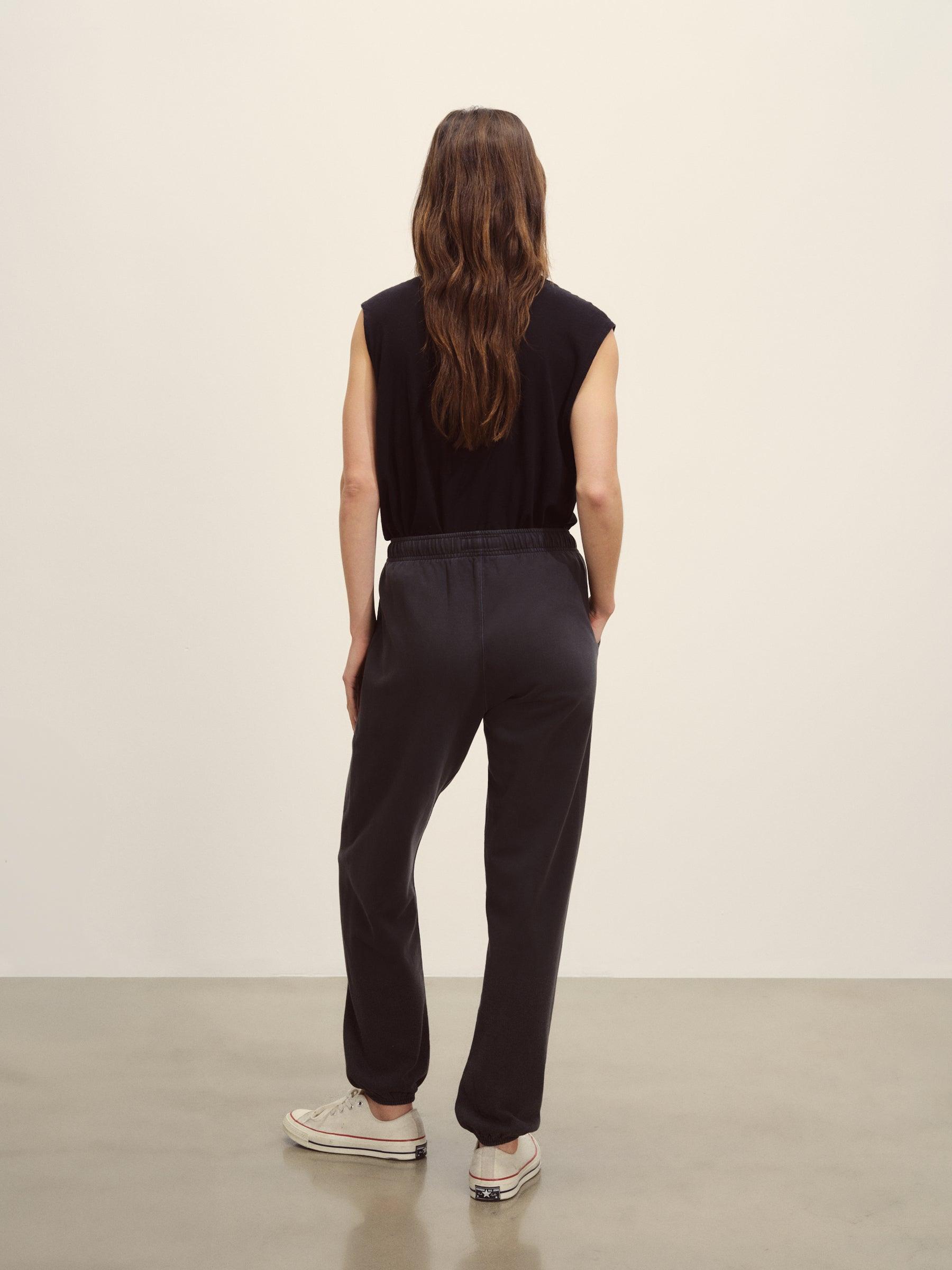 Soft Black Venice Wash Vintage Interloop Sweatpant Product Image