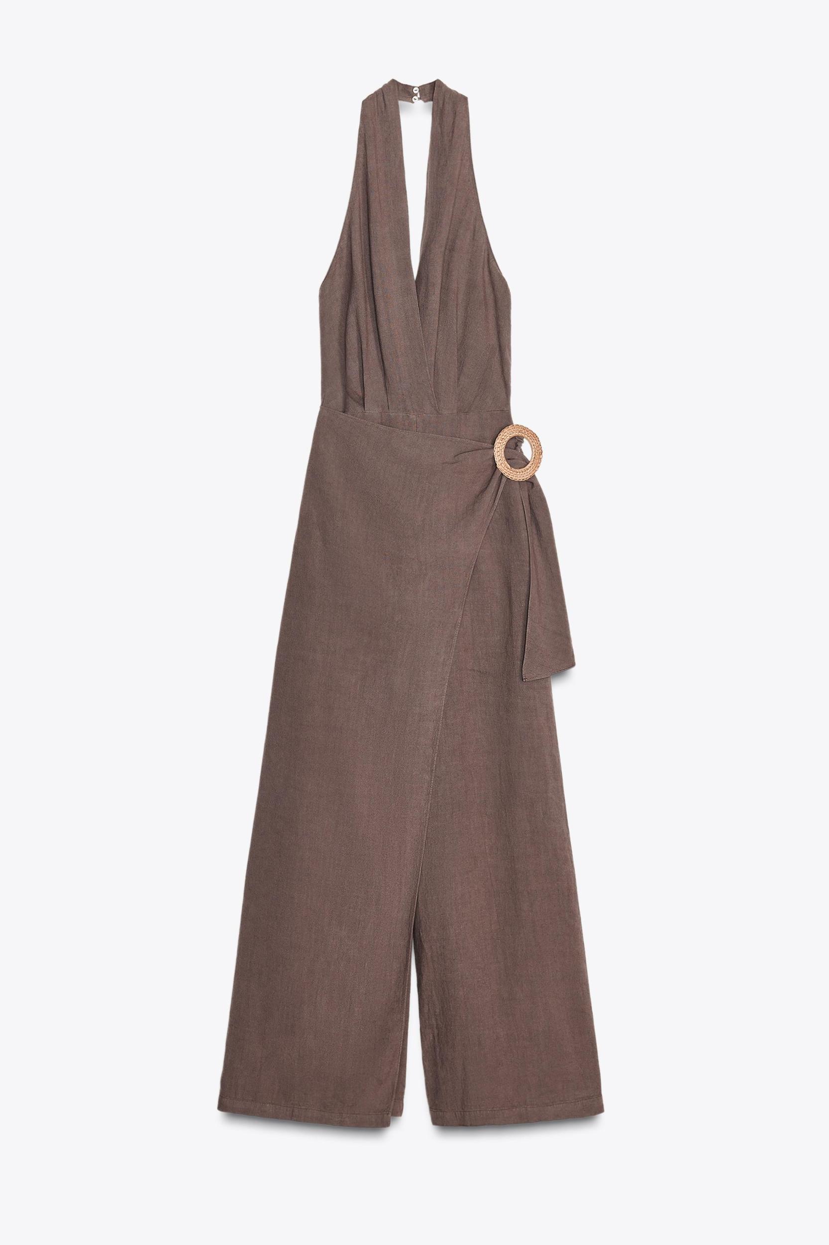 HALTER RAMIE LONG JUMPSUIT Product Image
