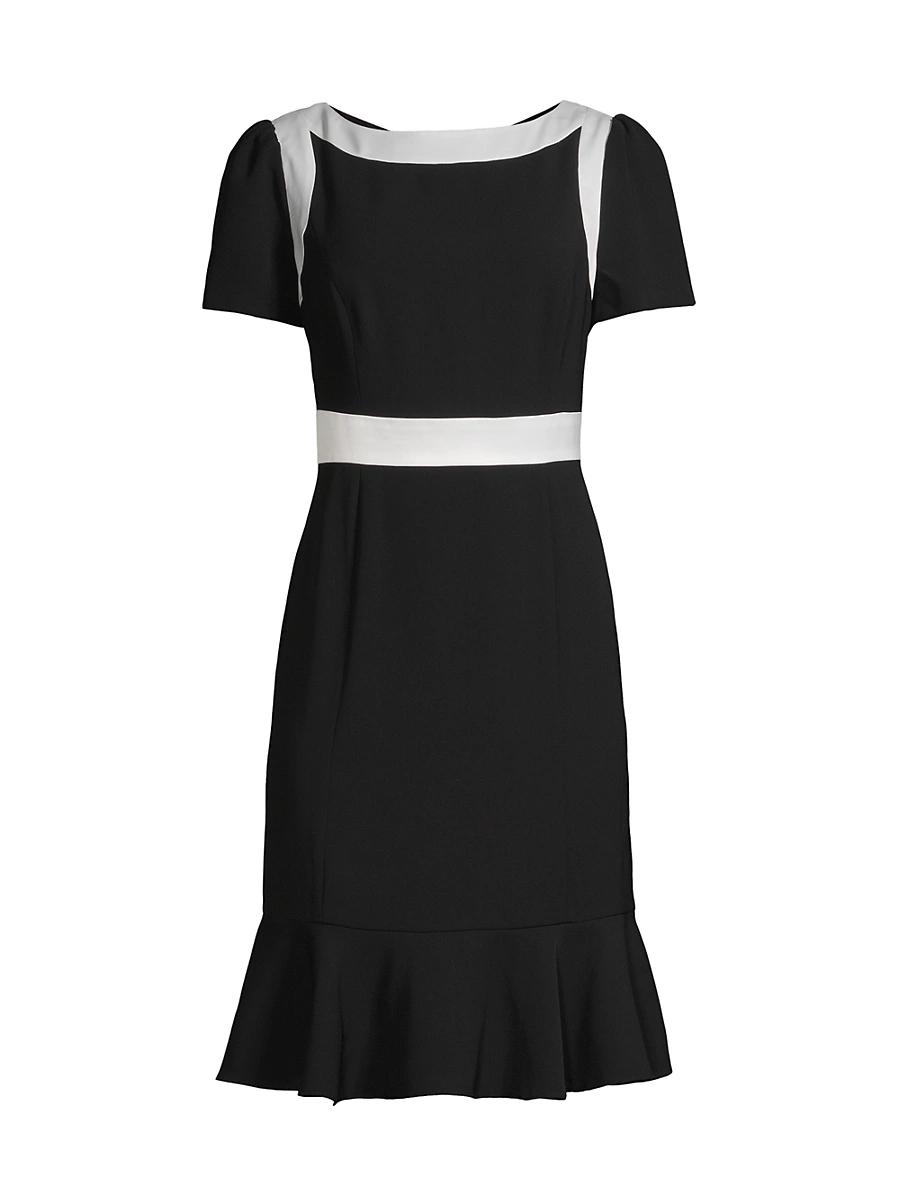 Womens Colorblocked Satin Dress Product Image