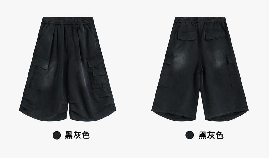 Washed Cargo Jorts Product Image