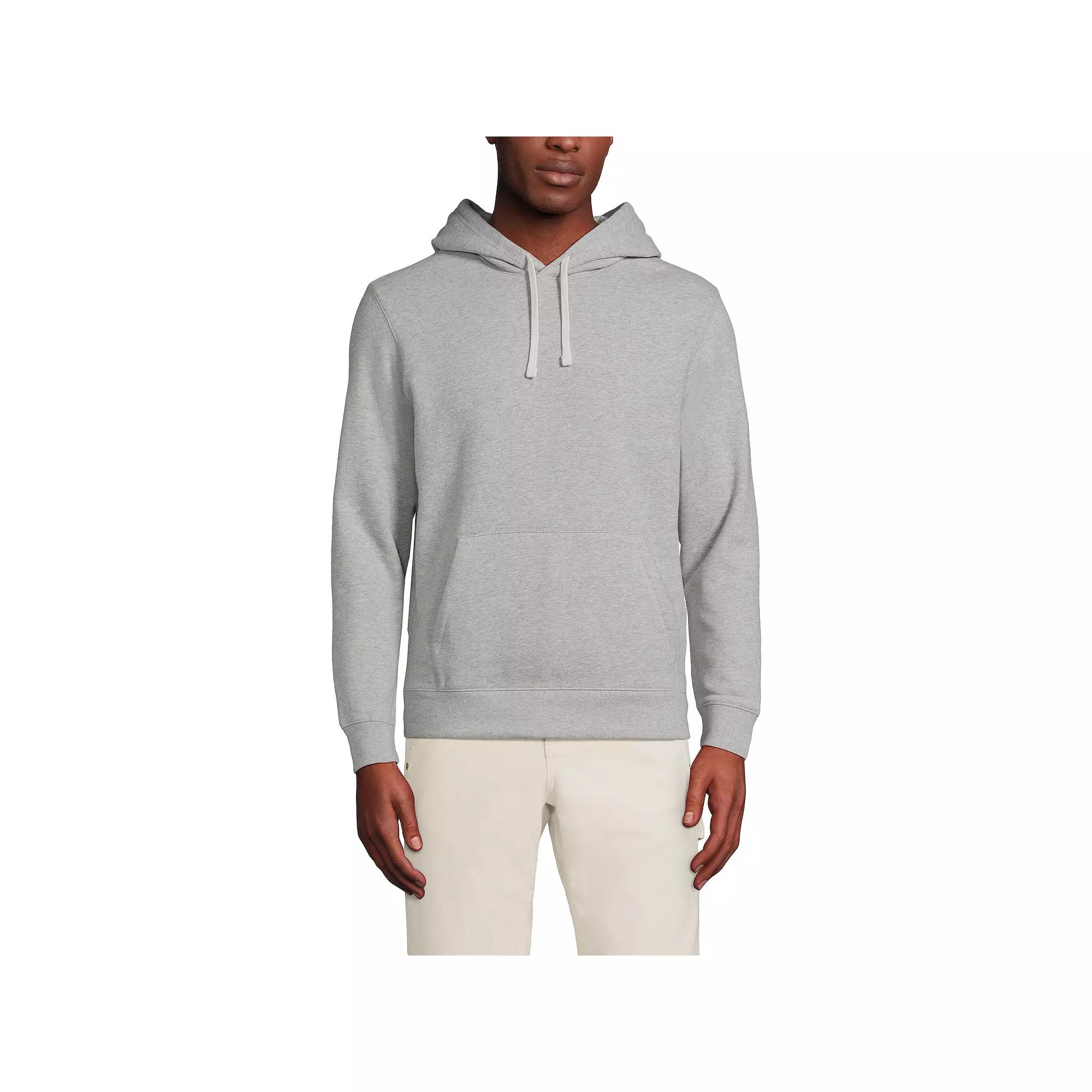 Big & Tall Lands' End Serious Sweats Pullover Hoodie, Men's, Size: LT, Gray Grey Product Image