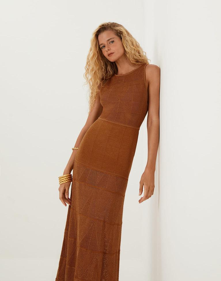 Knit Silvie Long Dress - Éclair Product Image