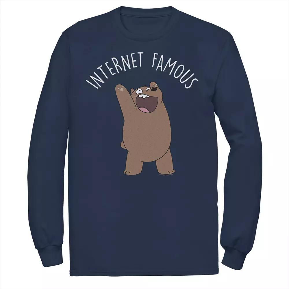 Men's CN We Bare Bears Internet Famous Long Sleeve Tee,  Product Image