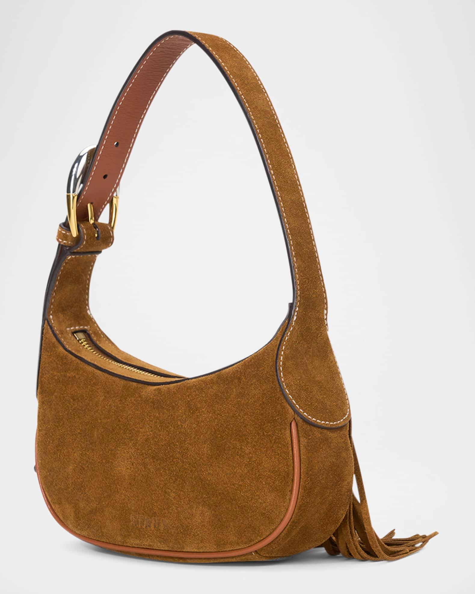 Owen Fringe Buckle Suede Shoulder Bag Product Image