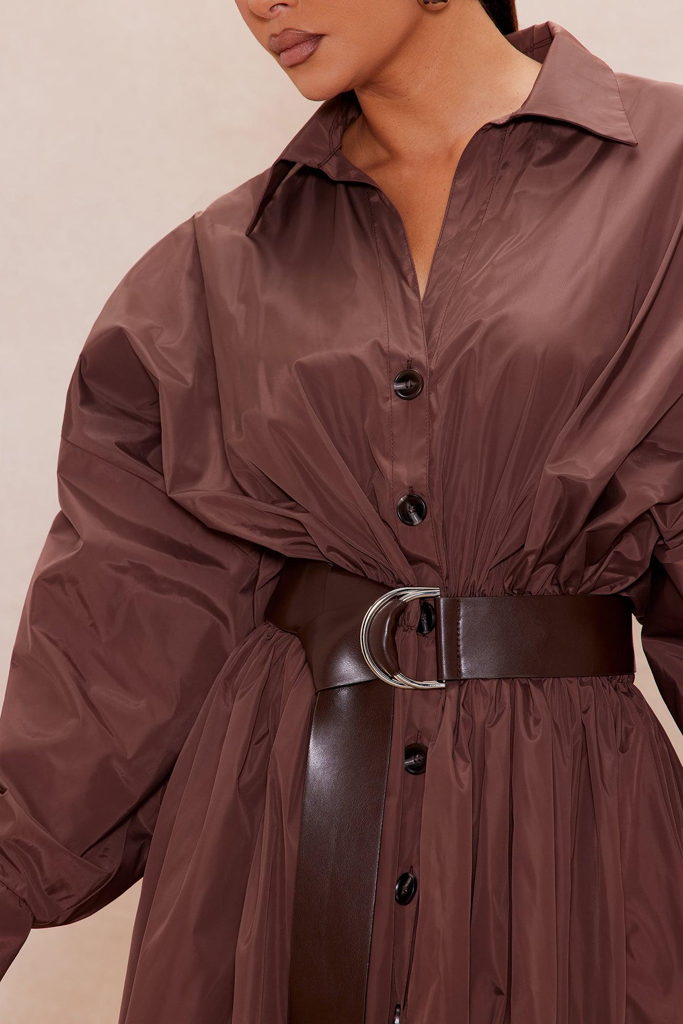 Janelle Belted Trench Coat - Brown Female Product Image