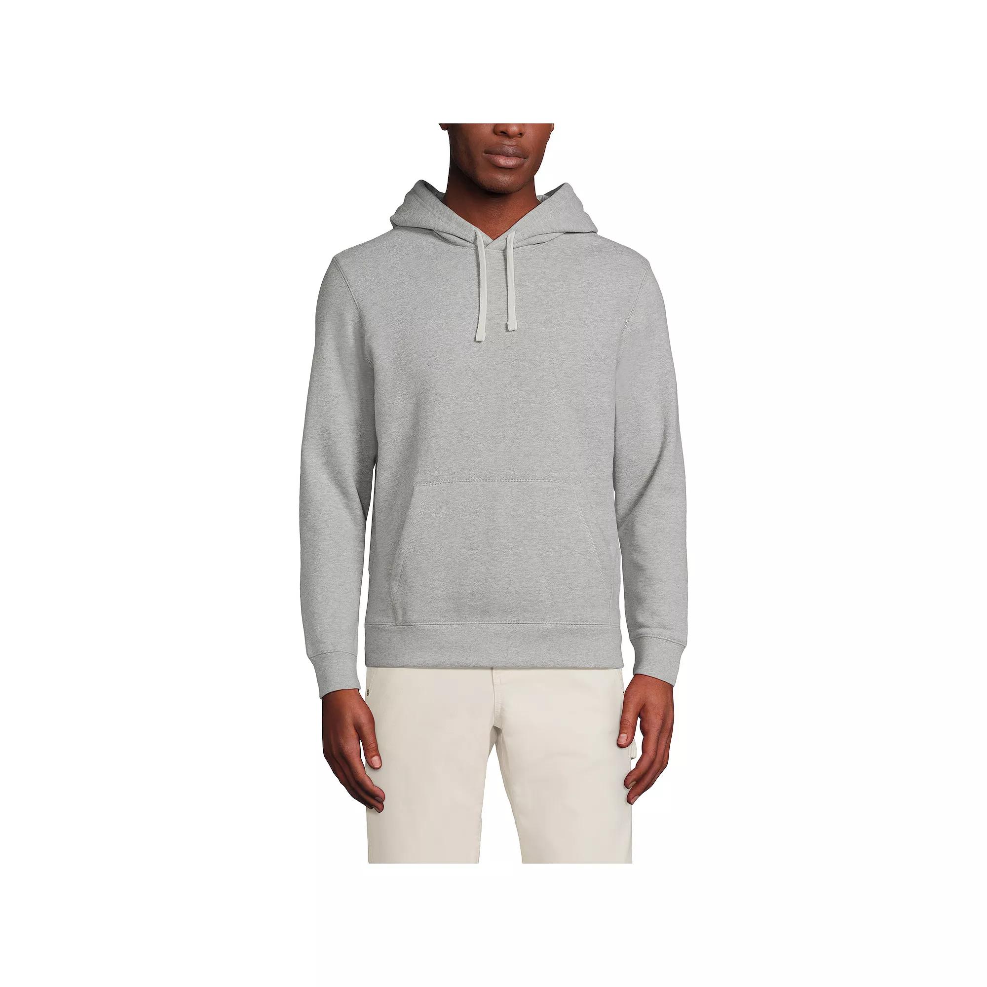 Big & Tall Lands' End Serious Sweats Pullover Hoodie, Men's, Size: LT, Gray Grey Product Image