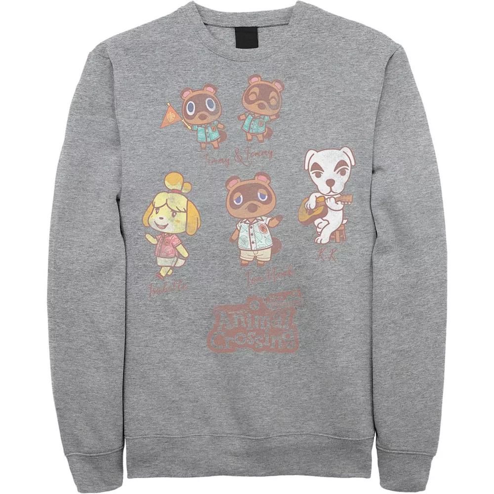 Men's Nintendo Character Textbook Group Shot Text Sweatshirt,  Product Image