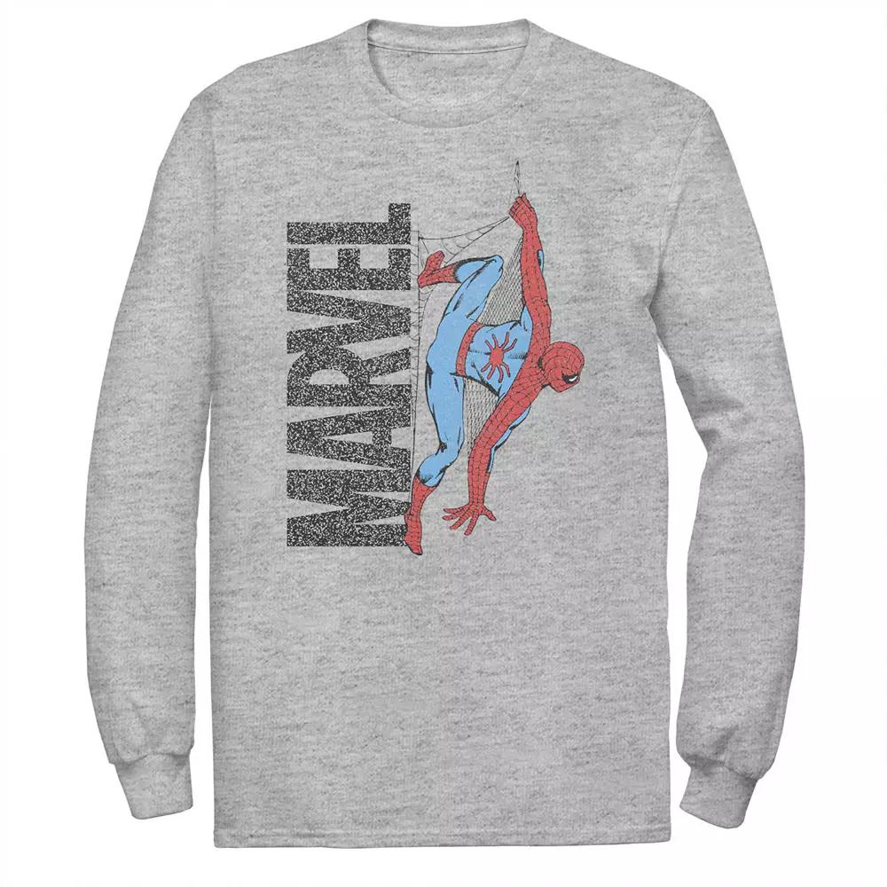 Big & Tall Marvel Spider-Man Distressed Web Logo Tee, Men's,  Product Image