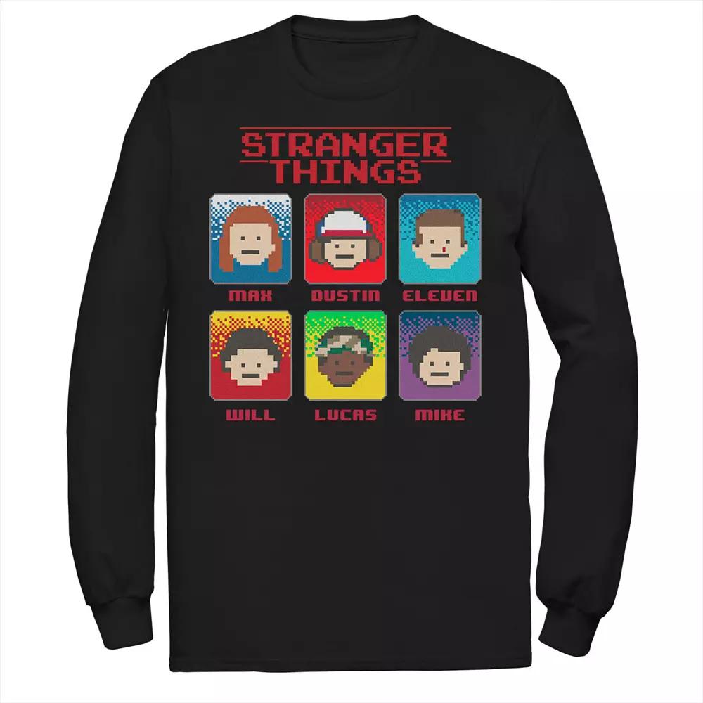 Men's Stranger Things Group Shot 8-Bit Box Up Tee,  Product Image