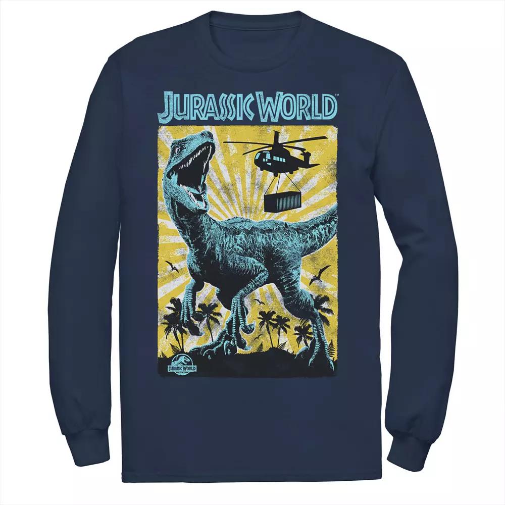 Men's Jurassic World T-Rex Color Pop Retro Poster Tee,  Product Image